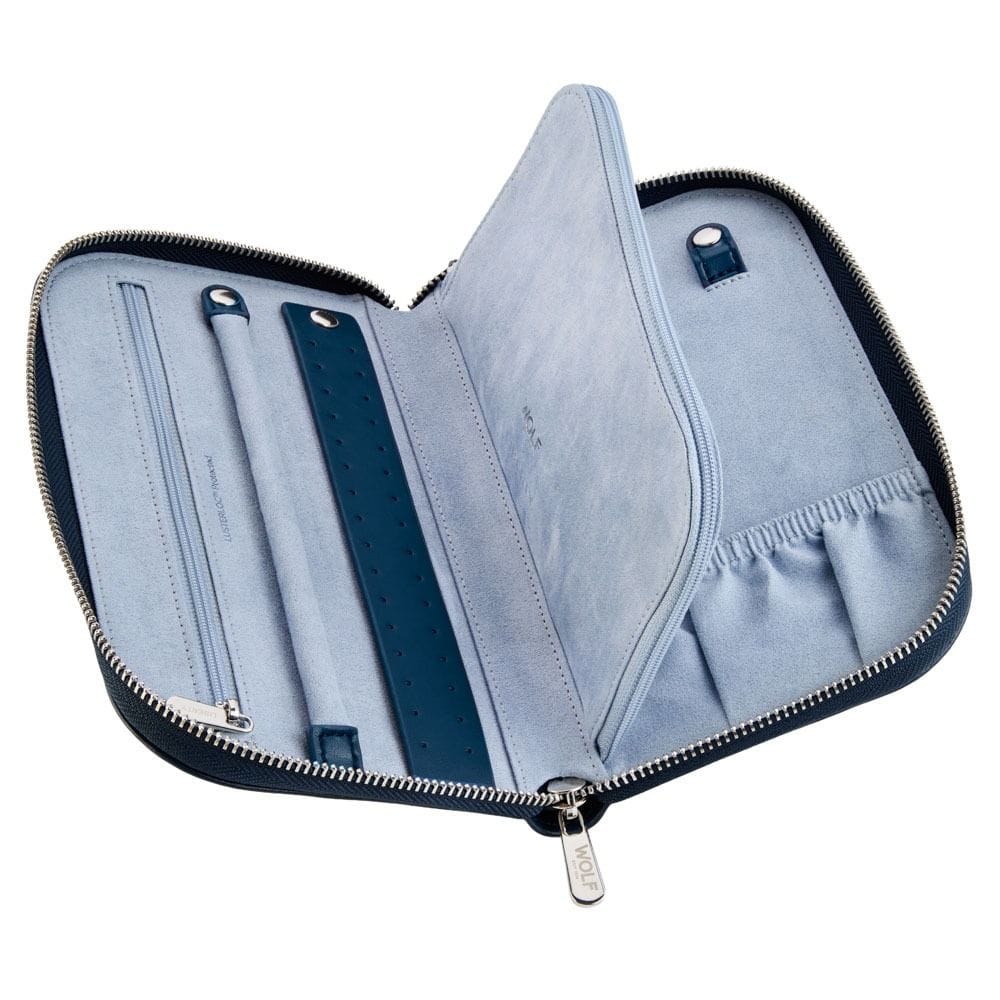 WOLF X LIBERTY All Over Ianthe Travel Jewelry Portfolio - Navy 381417