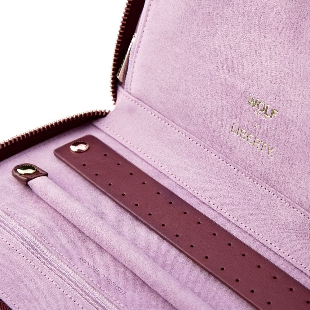 WOLF X LIBERTY Ianthe Travel Jewelry Portfolio - Burgundy 381427