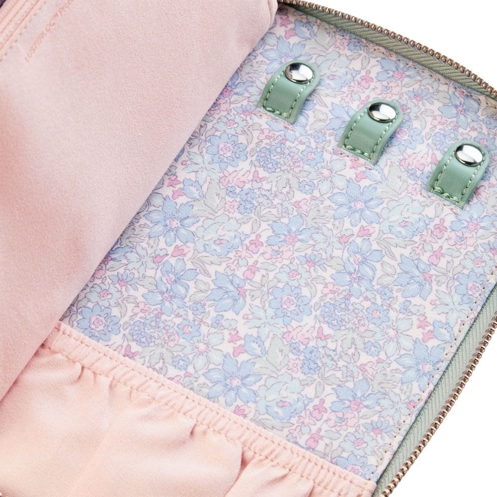 WOLF X LIBERTY Julia Interior Print Travel Jewelry Portfolio - Sage Green 381451