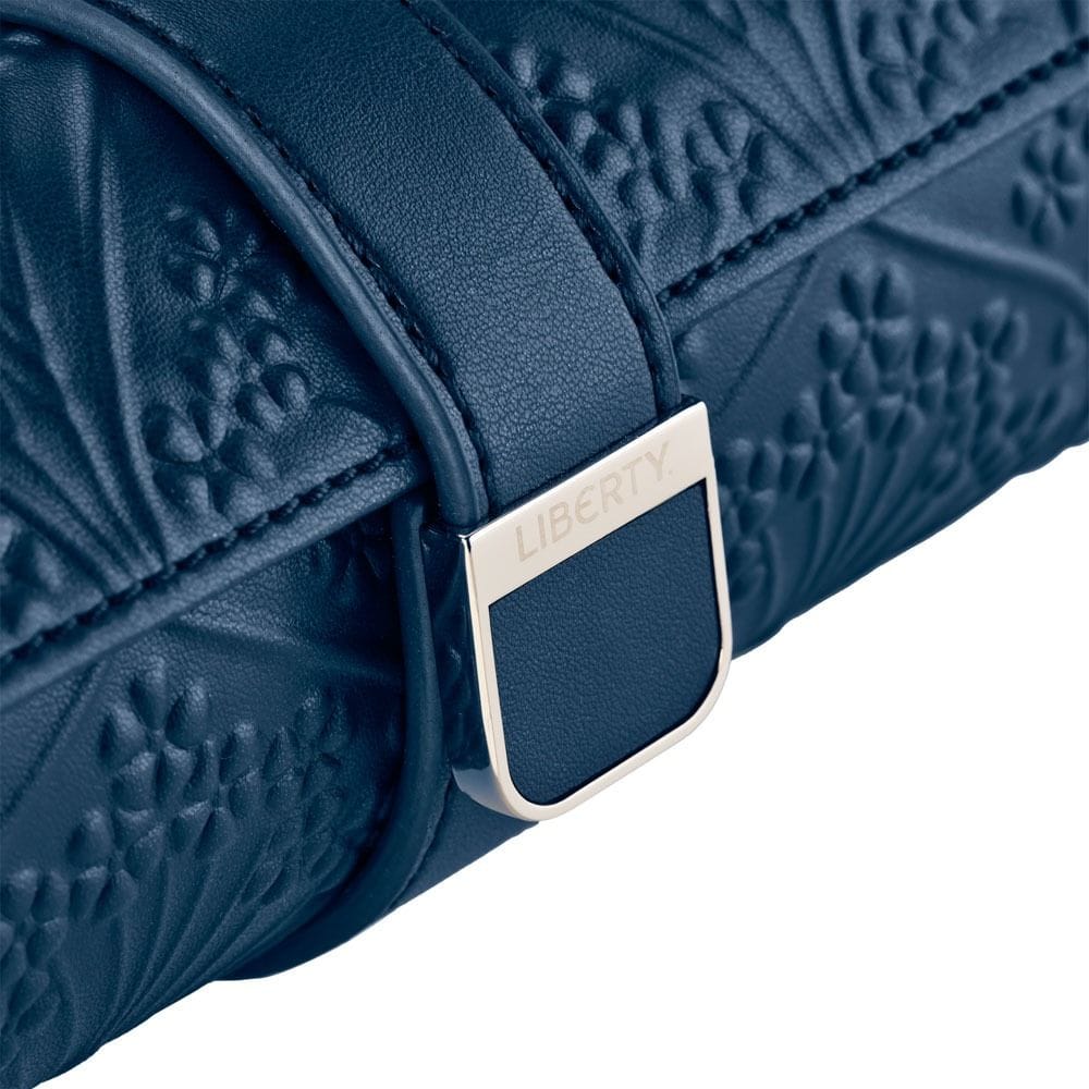 WOLF X LIBERTY All Over Ianthe Triple Watch Roll - Navy 381517