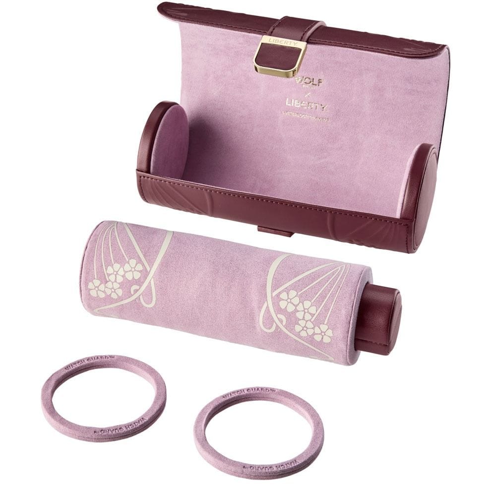 WOLF X LIBERTY Ianthe Triple Watch Roll - Burgundy 381527