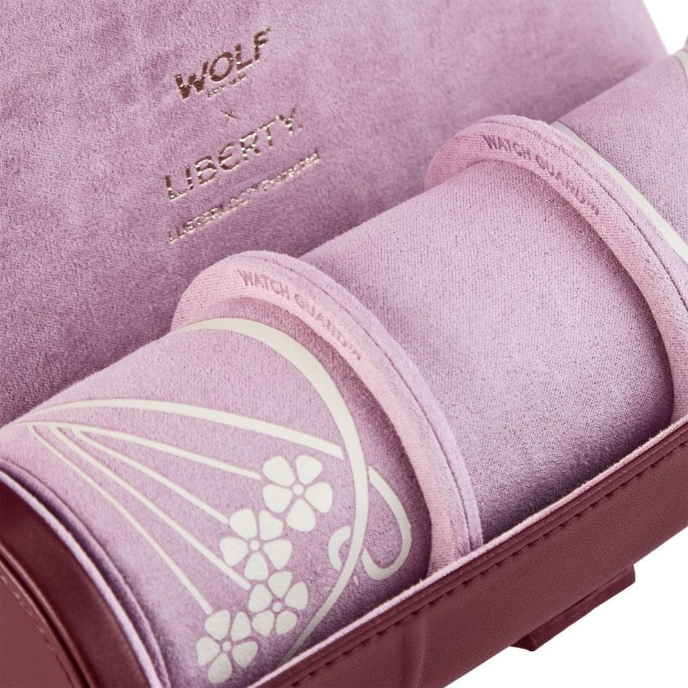 WOLF X LIBERTY Ianthe Triple Watch Roll - Burgundy 381527