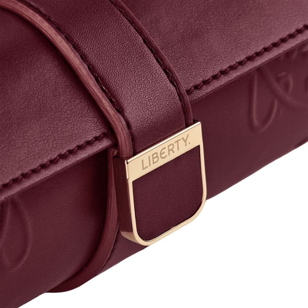 WOLF X LIBERTY Ianthe Triple Watch Roll - Burgundy 381527