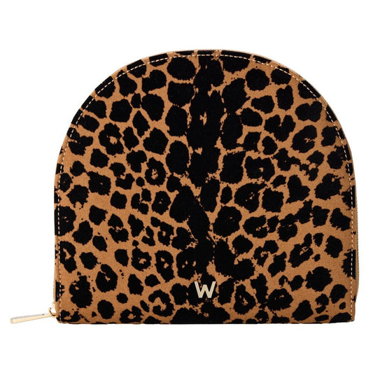 WOLF Savanna Leopard Print Jewelry Portfolio Tan/Black 395012