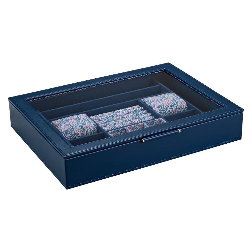 WOLF x Fiona Howard Sophia Jewelry Box with Window Indigo Fruit Botanical 399417