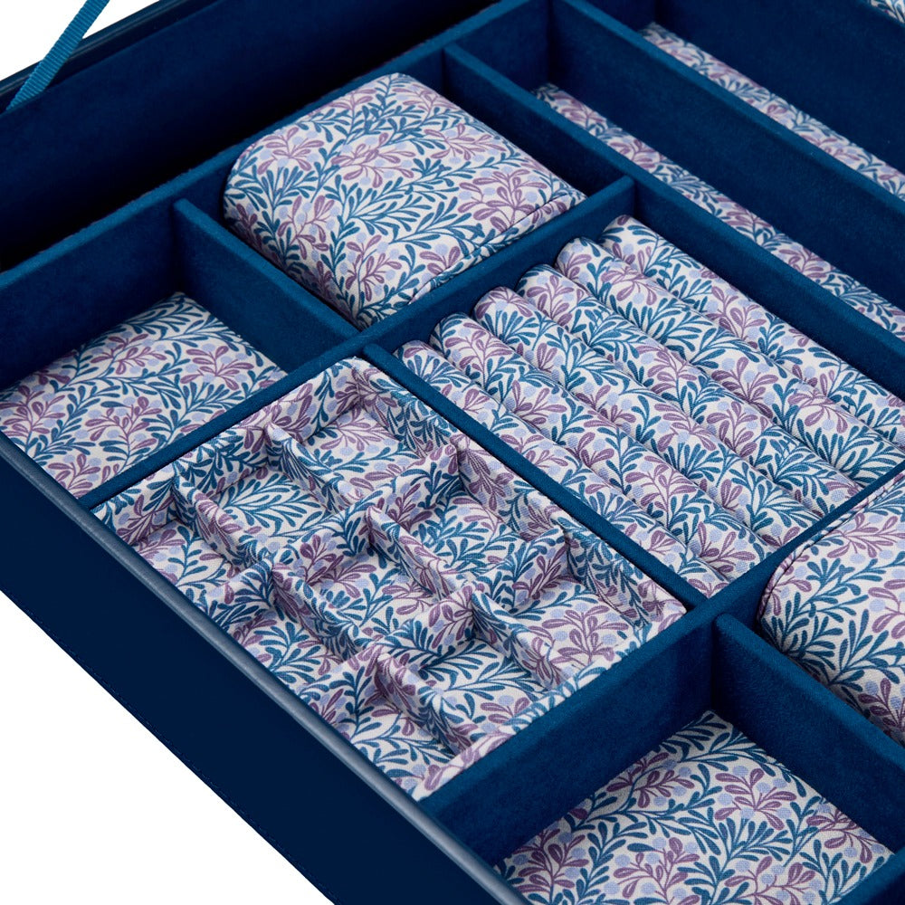 WOLF x Fiona Howard Sophia Jewelry Box with Window Indigo Fruit Botanical 399417