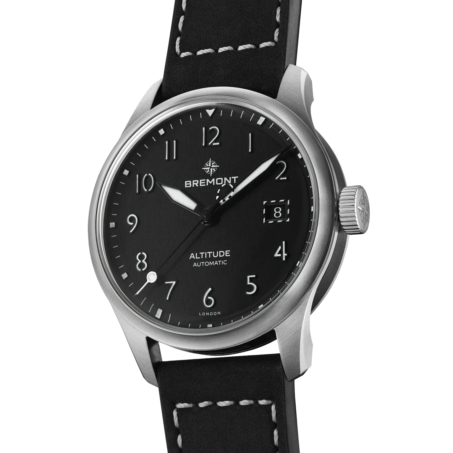 Bremont Altitude 39mm Date Black Dial Steel Men's Watch ALT39-DT-SS-BK-L-S