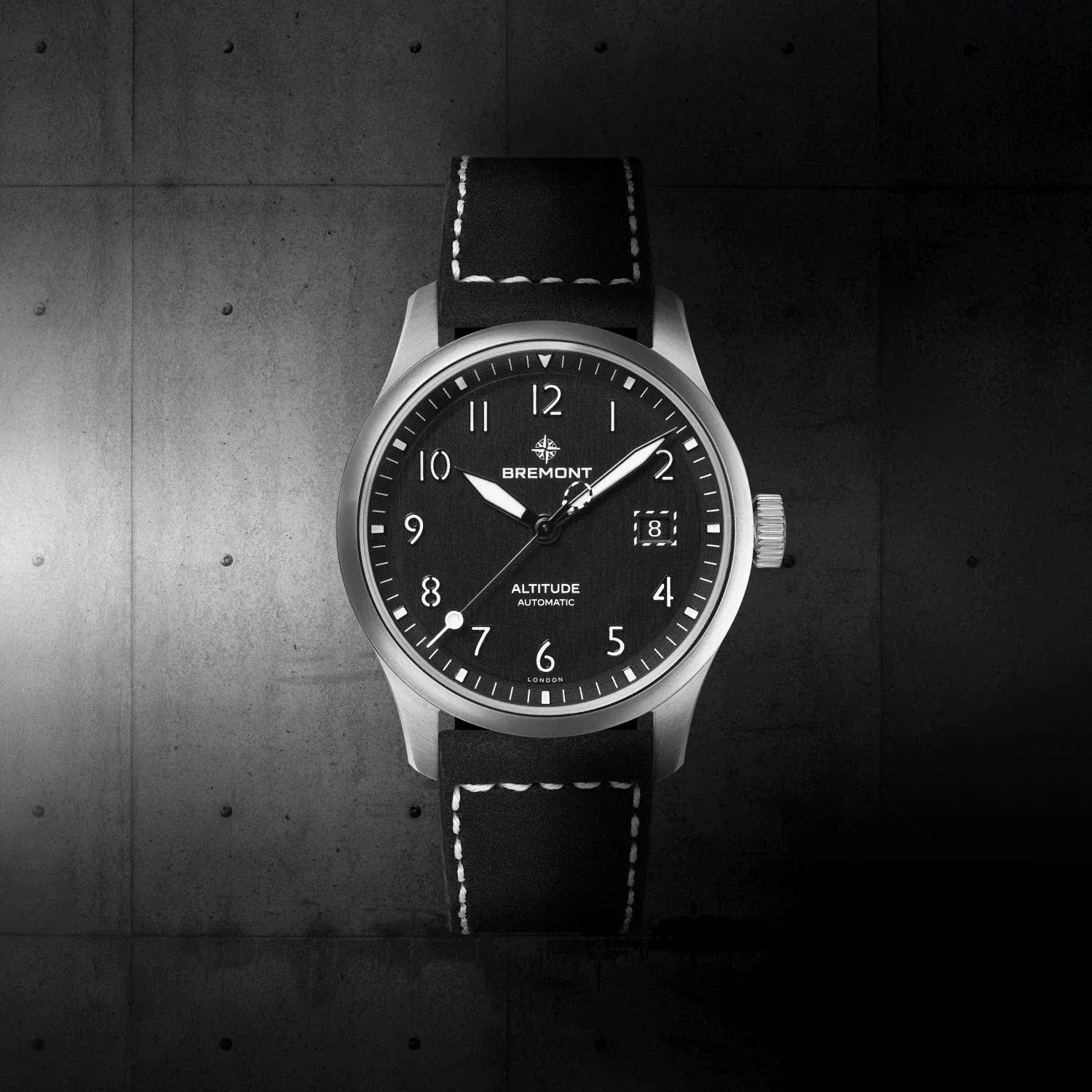 Bremont Altitude 39mm Date Black Dial Steel Men's Watch ALT39-DT-SS-BK-L-S