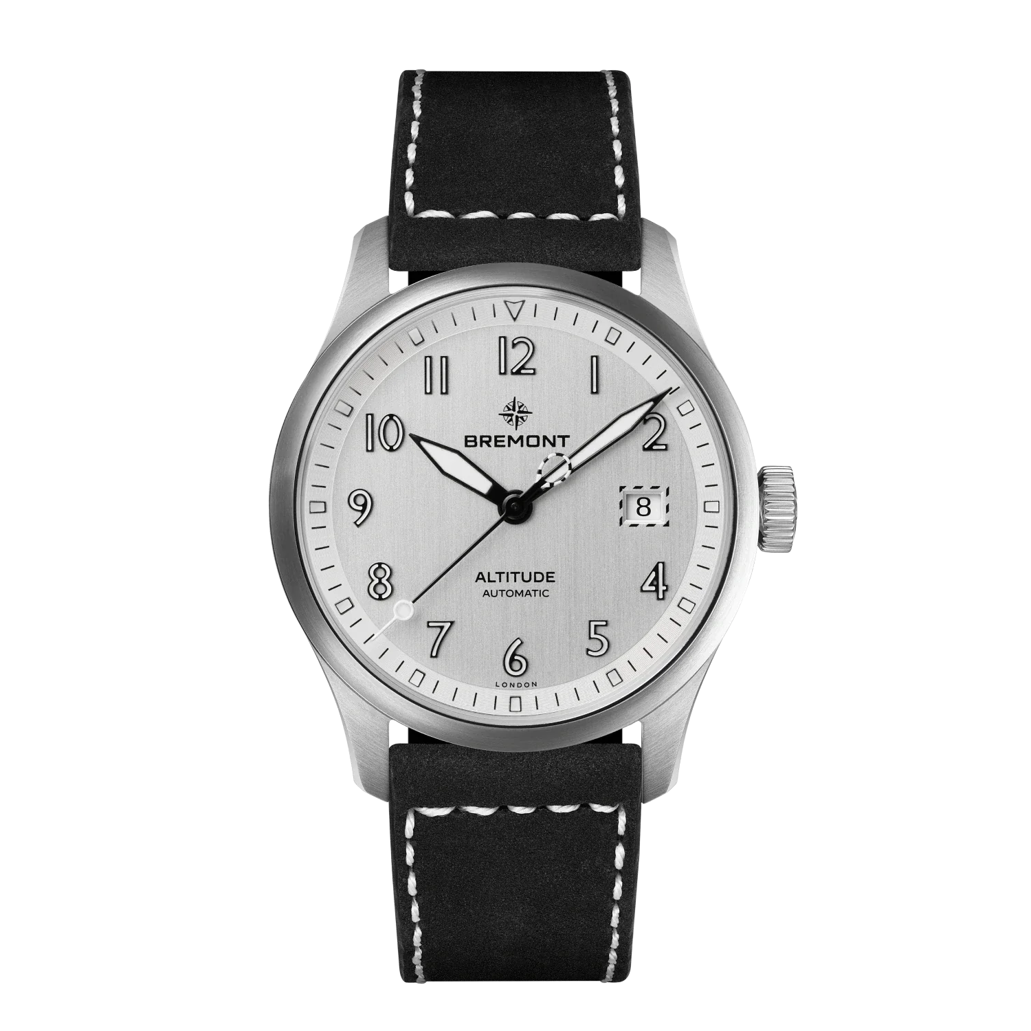 Bremont Altitude 39mm Date Brushed Silver Dial Men's Watch ALT39-DT-SS-SI-L-S