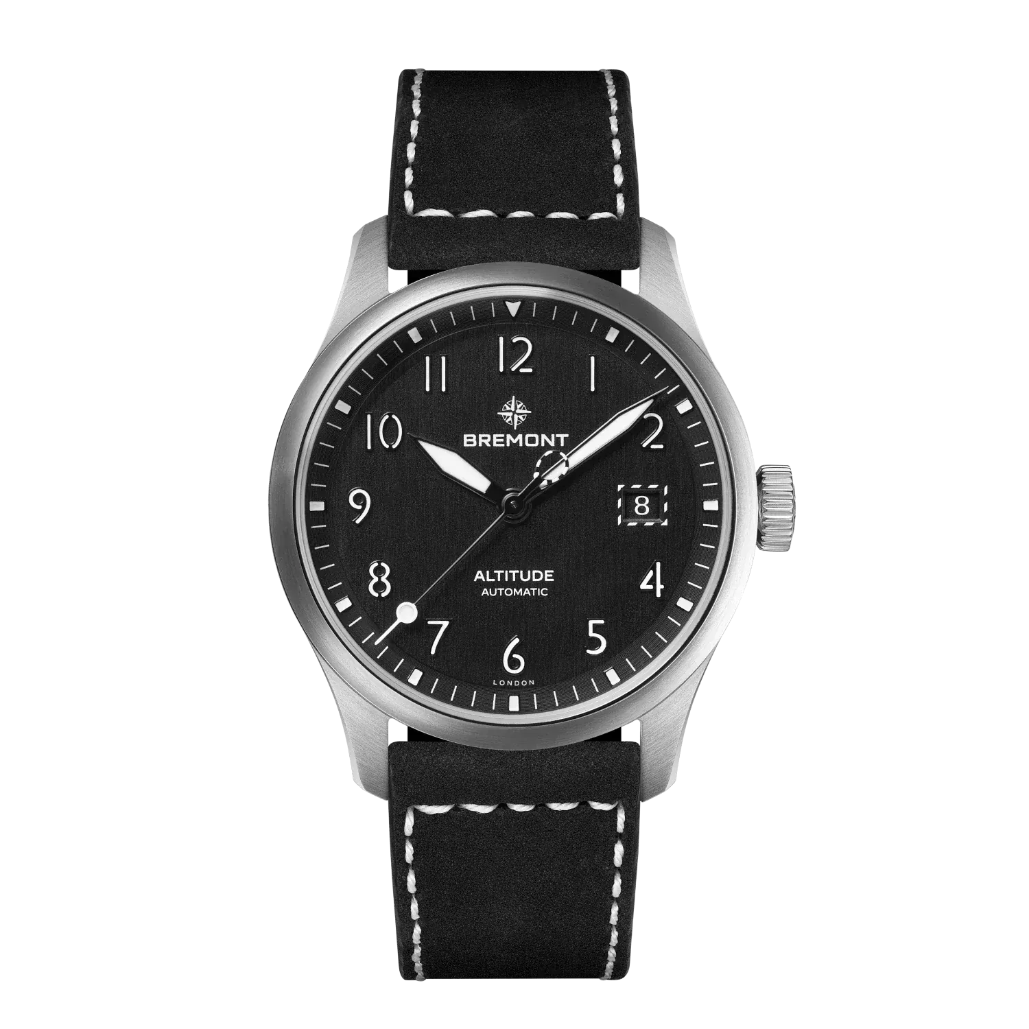 Bremont Altitude 39mm Date Black Dial Steel Men's Watch ALT39-DT-SS-BK-L-S
