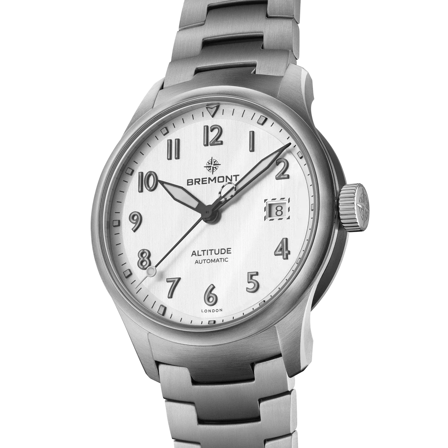 Bremont Altitude 39mm Date Brushed Silver Dial Men's Watch ALT39-DT-SS-SI-B