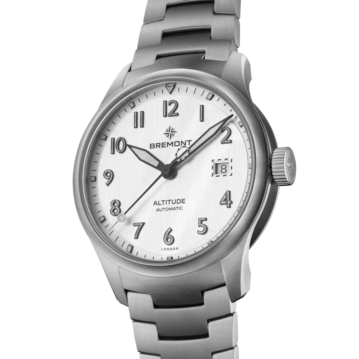 Bremont Altitude 39mm Date Brushed Silver Dial Men's Watch ALT39-DT-SS-SI-B