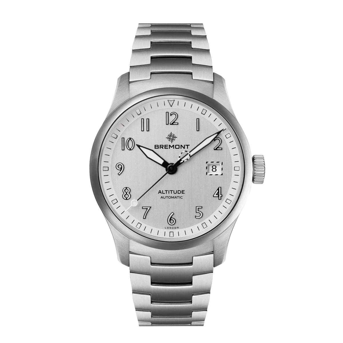 Bremont Altitude 39mm Date Brushed Silver Dial Men's Watch ALT39-DT-SS-SI-B