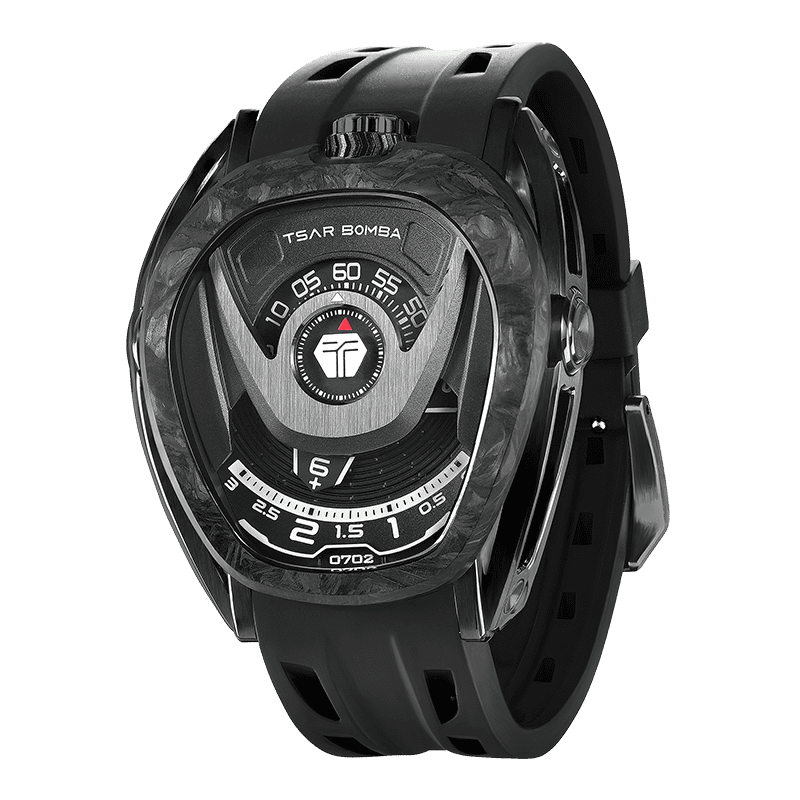 Tsar Bomba Reactor Carbon 44mm Black Dial Men's Watch TB8213A(1+1)-06
