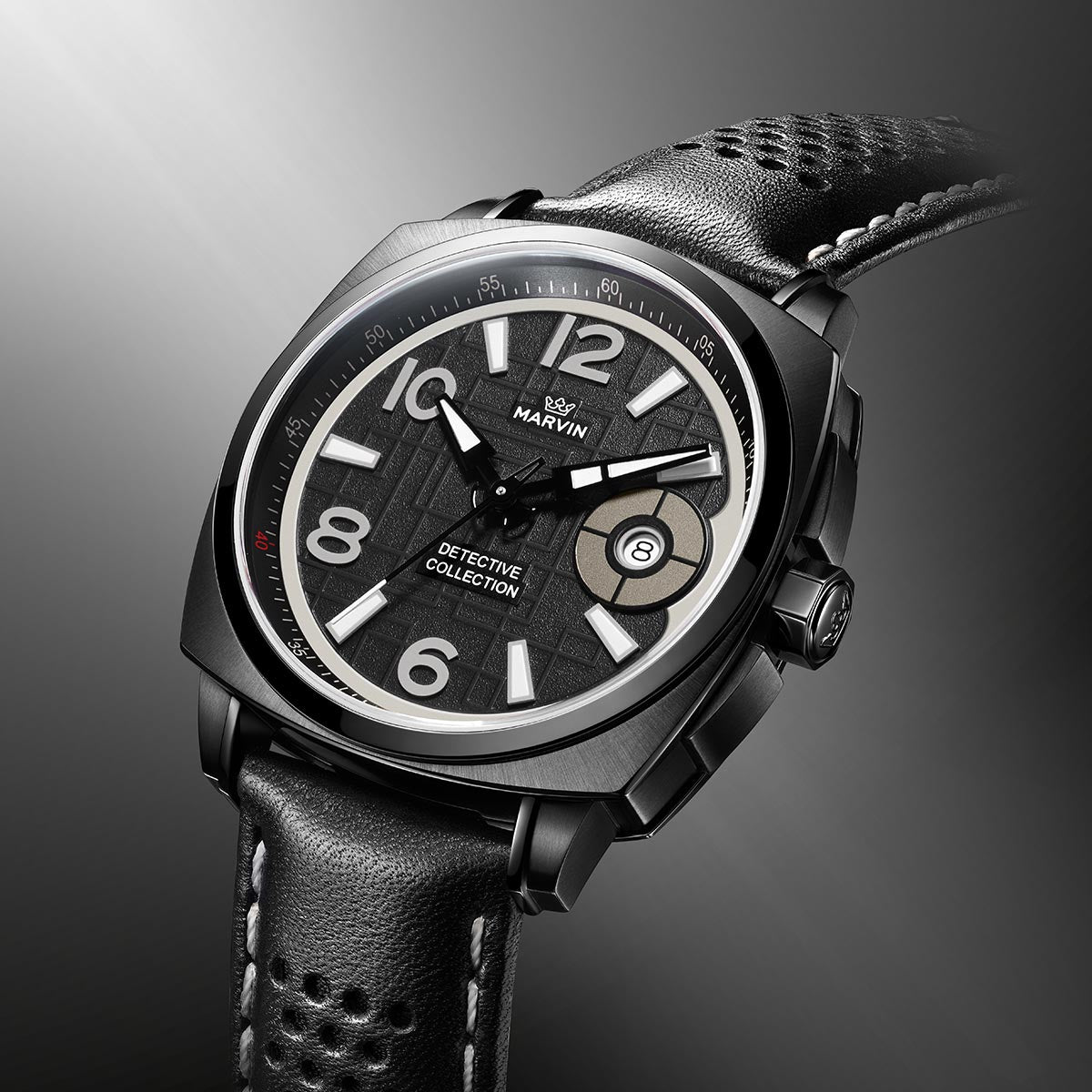 Marvin Malton Cushion 42mm Black Dial Men's Watch M022.23.85.66