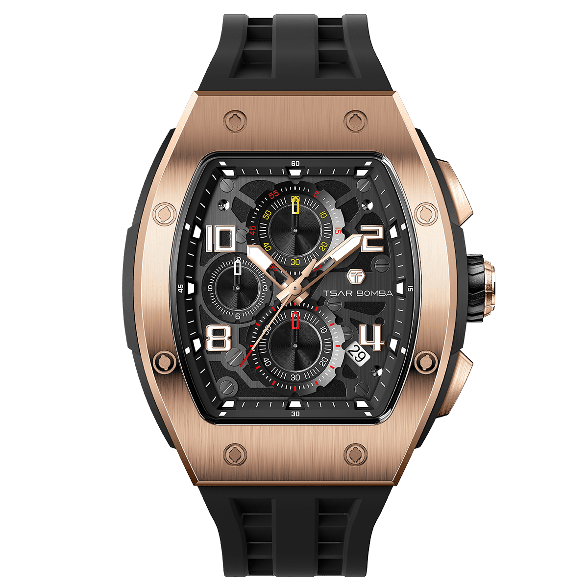 Tsar Bomba Elemental 45mm Black Dial Men's Watch TB8224Q-04