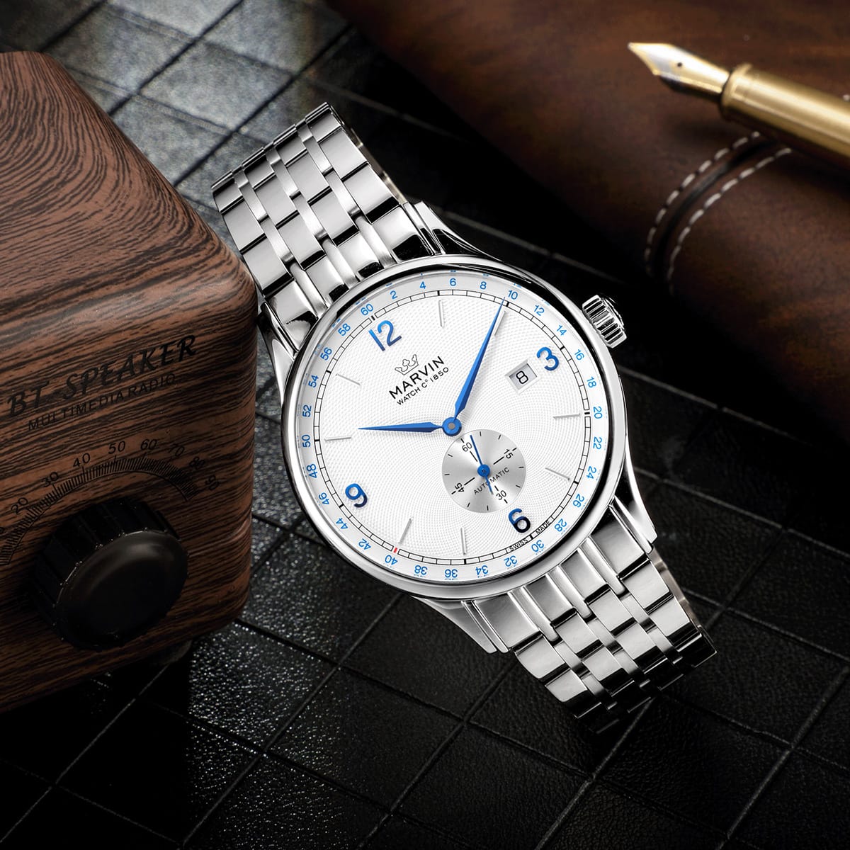 Marvin Other 41mm White Guilloché Dial Men's Watch M135.13.24.11