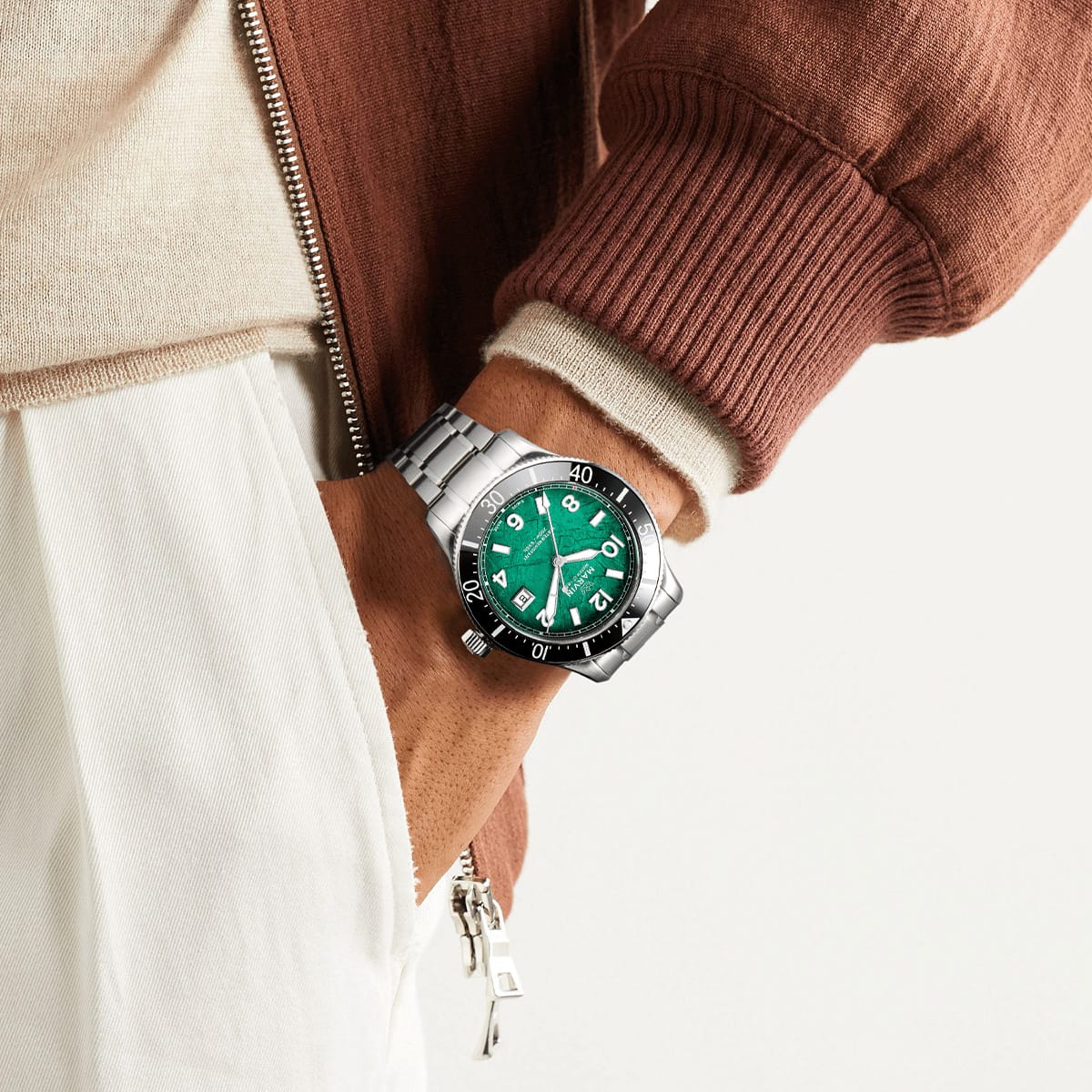 Marvin Other 42mm Green Glacier-Patterned Dial Men's Watch M136.13.73.11