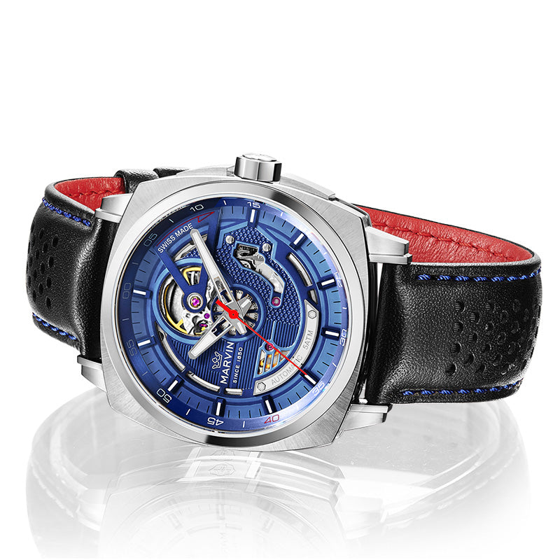 Marvin Malton Cushion 42mm Blue Dial Men's Watch M119.13.58.64