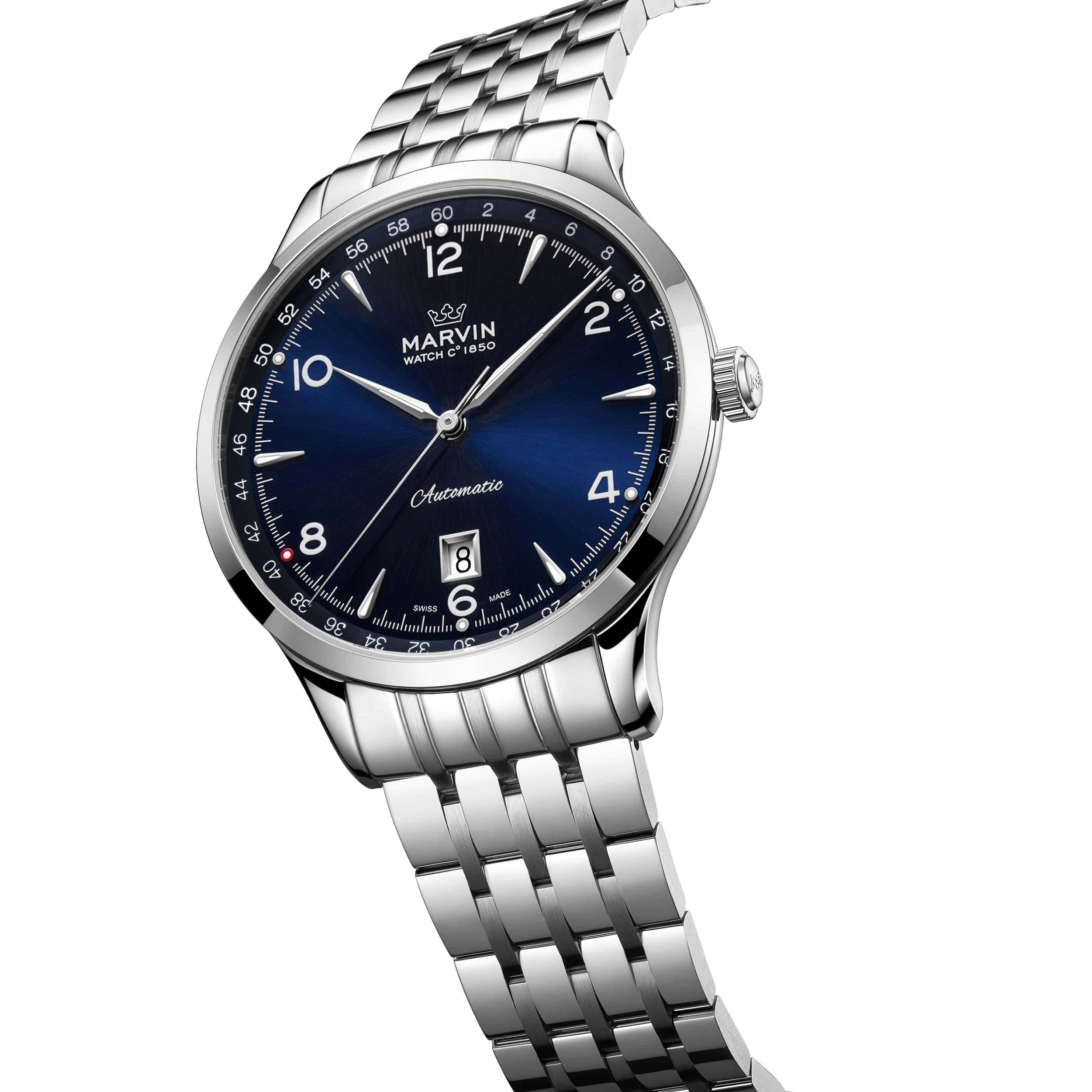 Marvin Expectation 41mm Blue Dial Men's Watch M165.13.51.11