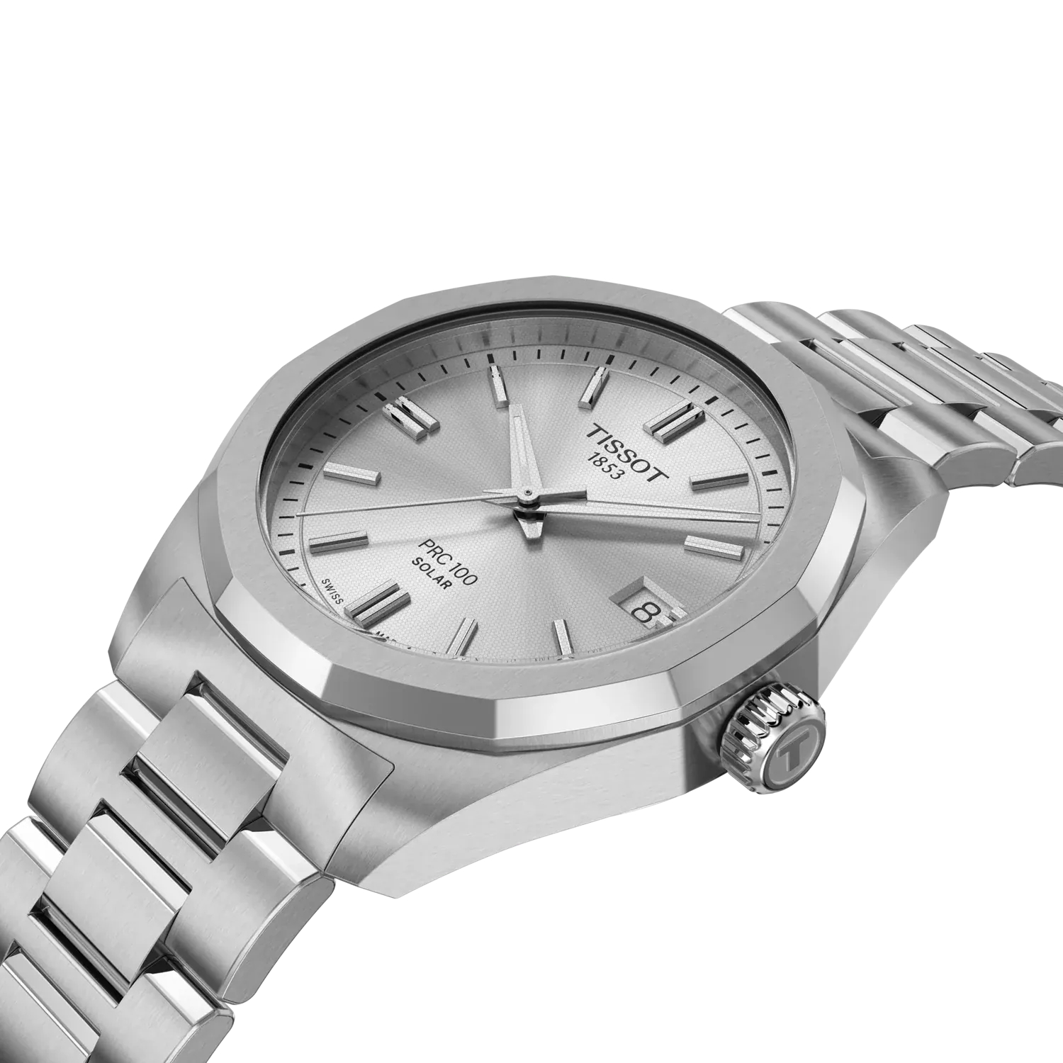 Tissot PRC 100 Solar 34mm Silver Dial Women's Watch T1518221103100