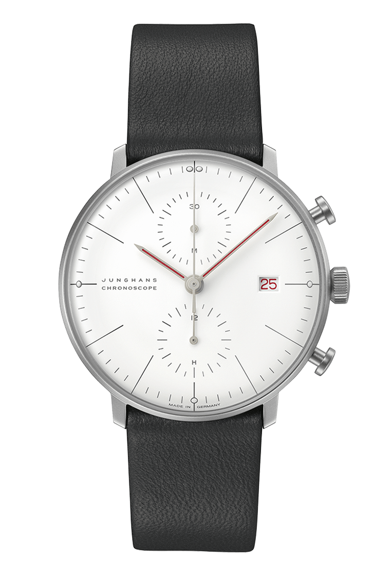 Junghans Max Bill Chronoscope Bauhaus 40mm Matt White Dial Men's Watch 27/4303.02