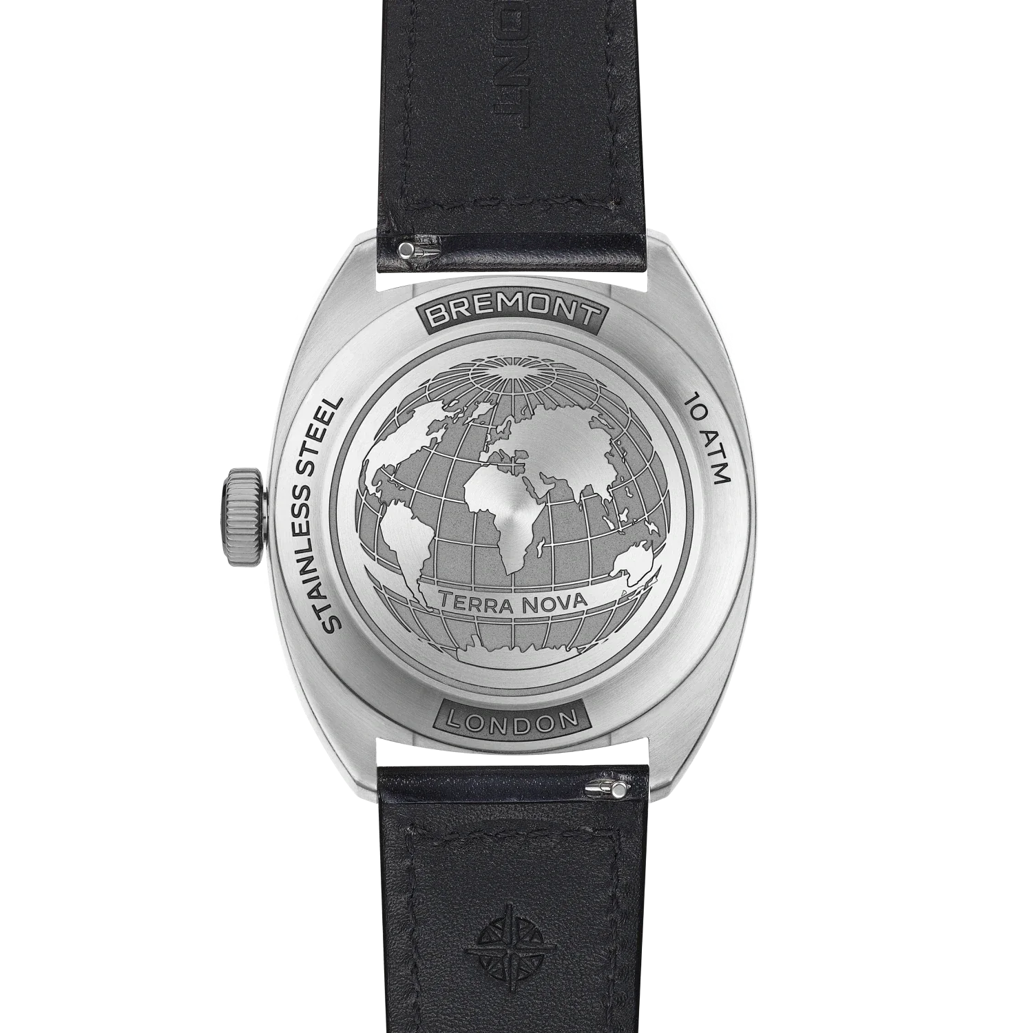 Bremont Terra Nova 40.5mm Jumping Hour Black Lacquered Dial Men's Watch TN40-JH-SS-BK-L-S