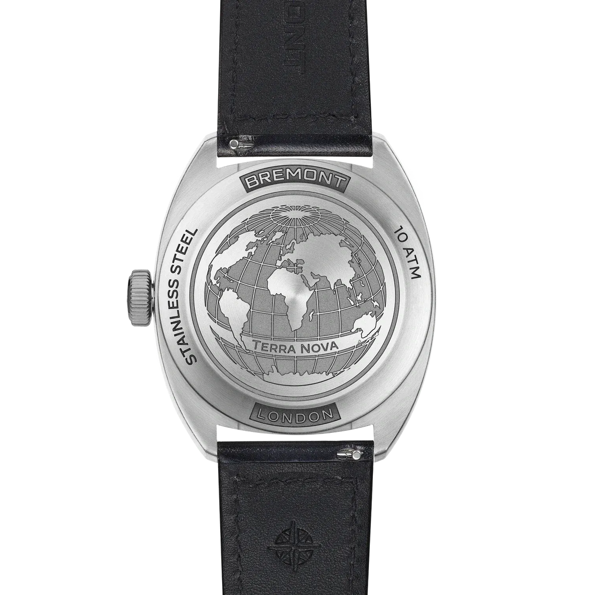 Bremont Terra Nova 40.5mm Jumping Hour Black Lacquered Dial Men's Watch TN40-JH-SS-BK-L-S