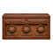 WOLF Brogue Triple Watch Winder with Storage Burnished Brown 440306