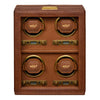 WOLF Brogue 4 Piece Watch Winder Burnished Brown 440406