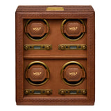 WOLF Brogue 4 Piece Watch Winder Burnished Brown 440406