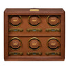 WOLF Brogue 6 Piece Watch Winder Burnished Brown 440606