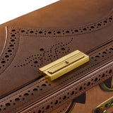 WOLF Brogue 6 Piece Watch Winder Burnished Brown 440606