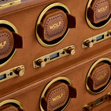 WOLF Brogue 8 Piece Watch Winder Burnished Brown 440806