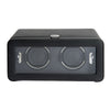 WOLF Windsor Double Watch Winder with Cover Black 4526029