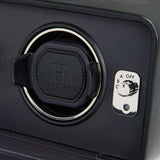 WOLF Windsor Double Watch Winder with Cover Black 4526029
