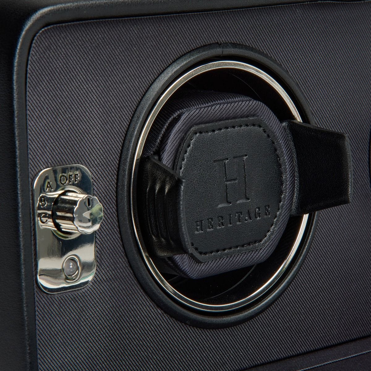 WOLF Windsor Double Watch Winder with Cover Black 4526029