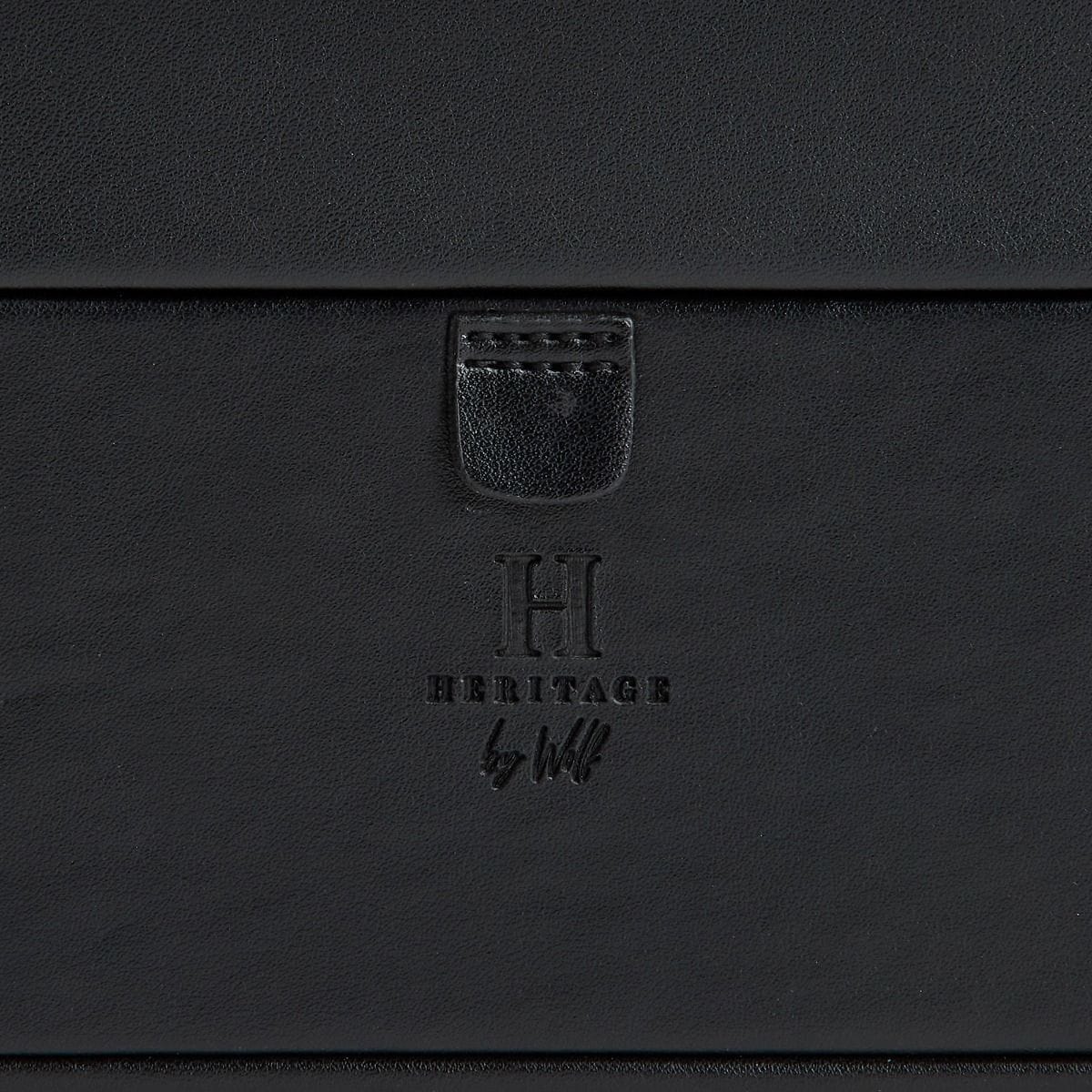 WOLF Windsor Double Watch Winder with Cover Black 4526029