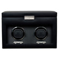 WOLF Heritage Oxford Double Watch Winder with Storage Black 456202