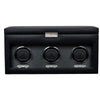 WOLF Heritage Oxford Triple Watch Winder with Storage Black 456302