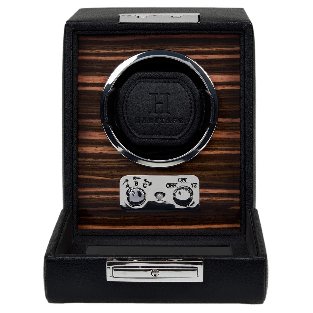 WOLF Heritage Macassar Single Watch Winder Black 457056