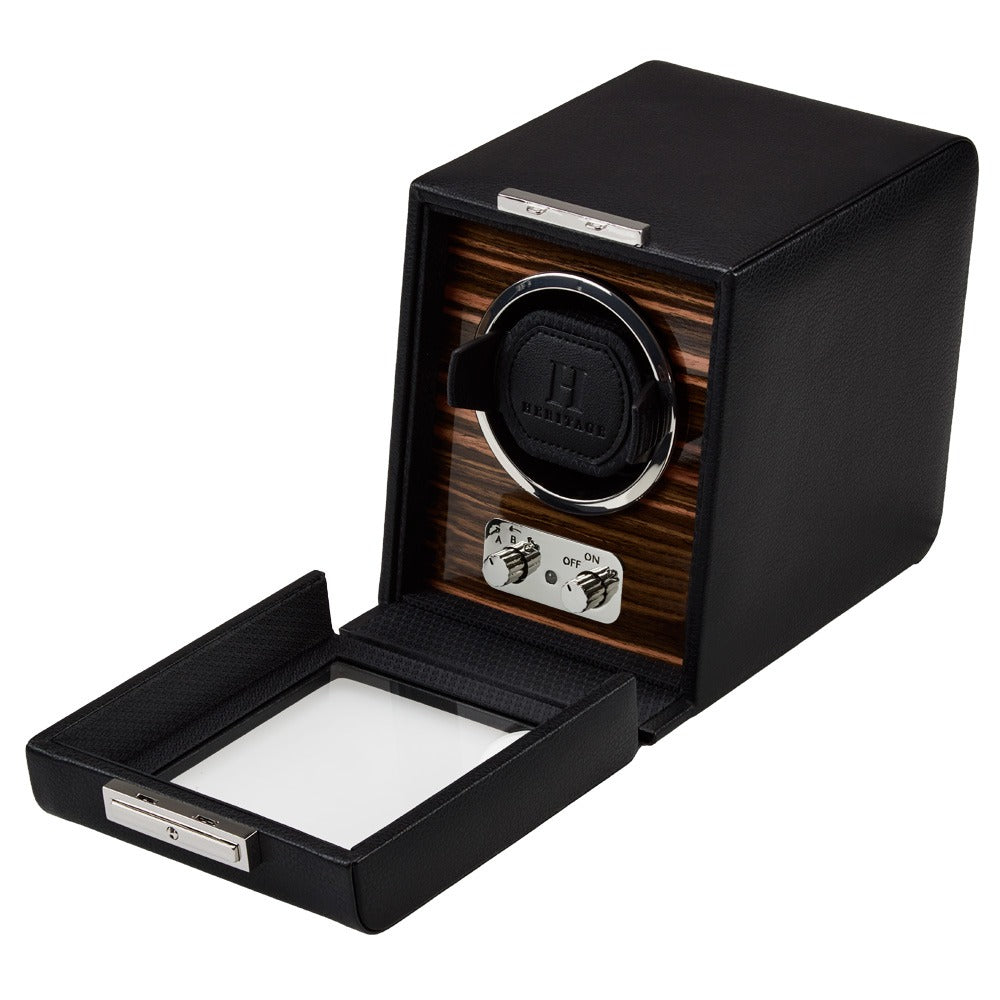 WOLF Heritage Macassar Single Watch Winder Black 457056