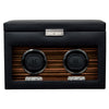 WOLF Heritage Macassar Double Watch Winder with Storage Black 457256