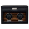 WOLF Heritage Macassar Double Watch Winder with Storage Black 457256