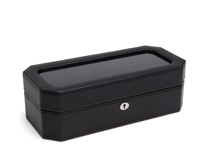 WOLF Windsor 5 Piece Watch Box Black/Purple 458303