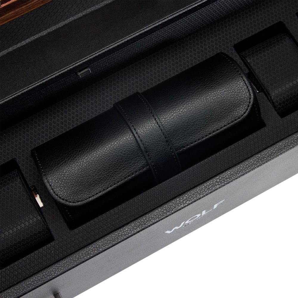WOLF Roadster 12 Piece Watch Winder Cabinet Black 478656