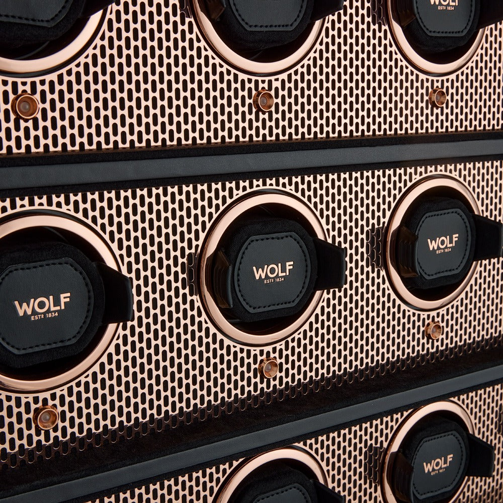 WOLF Axis 12 Piece Watch Winder Cabinet Copper 488616