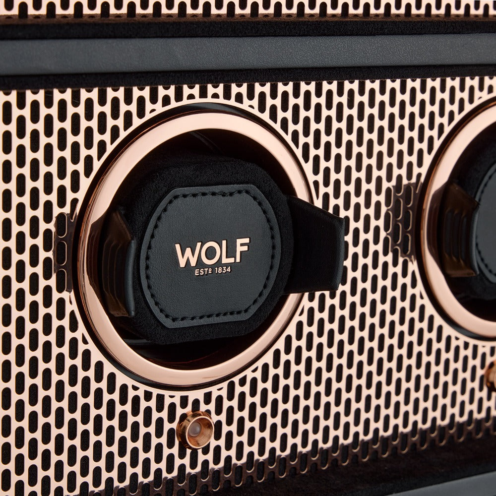 WOLF Axis 12 Piece Watch Winder Cabinet Copper 488616