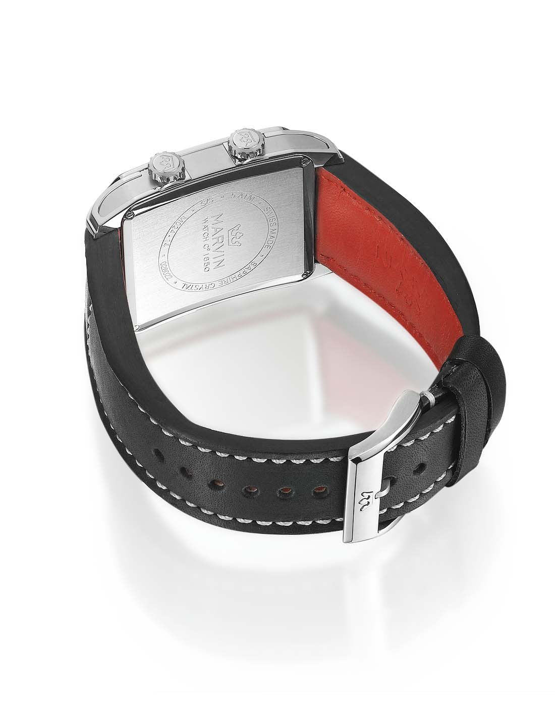 Marvin Malton Rectangular 50mm Rhodium Silver Dial Men's Watch M024.14.21.64