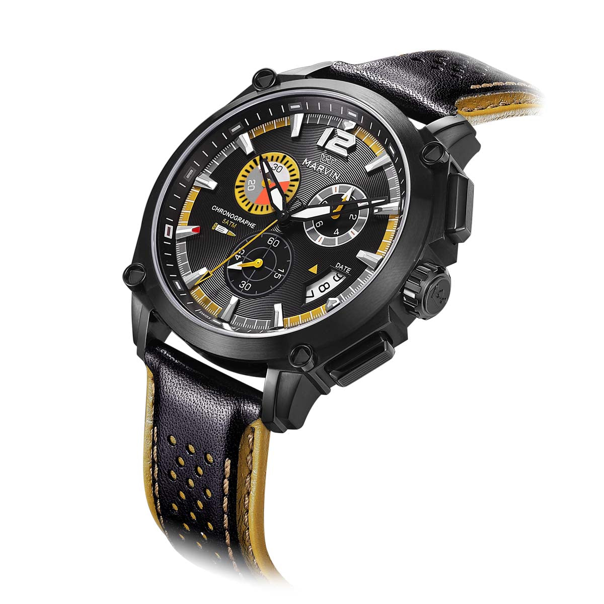 Marvin Other 45mm Black Dial Men's Watch M033.24.94.98